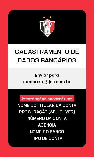Cadastramento de dados bancários